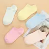 Calcetines de Color Caramelo para Mujer Verano y Primavera Algodón Delgado de Caña Media Primavera y Otoño Anti-olor Absorbente de Sudor Deportivos Calcetines Blancos para Mujer