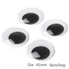 Materiales para Manualidades DIY Infantiles Accesorios de Ojos de Animal Ojos de Juguete con Adhesivo Trasero Ojos Móviles Ojos Negros y Blancos para Muñecas