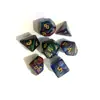Dados multifacetados jogo de grupo de corrida dados dados de glitter tricolor mesa natação corrida varanda conjunto de 7 dados ponto