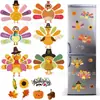 Imanes Populares de Acción de Gracias para Puerta de Garaje de Amazon con Elementos de Pavo Otoñal y Calabaza, Decoración de Pegatinas Magnéticas para Refrigerador y Coche