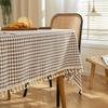 Nueva mantelería de espiga estilo japonés, cubierta gruesa para mesa de café, mantel de cuadros frescos, rectangular simple para el hogar, comida