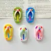 Estilo Caricatura Realista Brillante Verano Fresco Chanclas DIY Accesorios de Resina Pinzas para el Cabello Decoración para Fundas de Teléfono Pegatinas