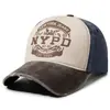Gorra de béisbol estampada vintage desgastada transfronteriza marca de tendencia para hombre sombrero de pico protección solar sombrero bordado estilo para hombre y mujer