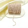 Cadena de Acero Inoxidable con Perlas de Cristal de 3.5 mm Joyería Hecha a Mano Cadena de Alta Gama Accesorios para el Cabello DIY Accesorios para la Cabeza