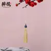 Franja de Coroa Cloisonné Estilo Antigo Franja Pendente Hanfu Leque Redondo Marcador de Página Pente Pingente Decorativo Fabricante Estoque Atacado