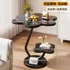 Mesa Auxiliar para Sofá para Uso Doméstico, Dormitorio, Sala de Estar, Mesa de Café Pequeña, Mesa de Noche, Mesa Redonda Pequeña para Balcón, Mesa Pequeña Estilo Vintage, Estante de Almacenamiento