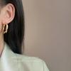 Pendientes de aro con forma de microanillo de Corea del Sur para mujer, aretes de temperamento moderno, sencillos y atmosféricos, joyería para las orejas, venta al por mayor