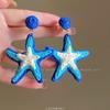 Pendientes Grandes Tejidos Estilo Vacaciones en la Playa para Mujer, Aros Exagerados Estilo Étnico Retro con un Toque de Lujo, Adecuados para el Verano