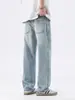 Roupas Masculinas Fengshe / Novidade Verão 2026 Calça Jeans Lyocell Não Elástica com Caimento de Seda Gelada Fina Elástica de Perna Reta