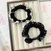 Sanrio Flor de Renda Intestino Grosso Cuidado com o Cabelo Faixa de Cabelo Fofa Desenho Animado Coração de Menina Pequeno Fresco Doce Anel de Intestino Alta Elasticidade