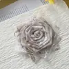 Acessórios de Flor de 10cm Acessórios Semi-Acabados para Roupas Sapatos Bolsas DIY Feito à Mão Tecido de Linho Material Acessórios para Colar Chapéu