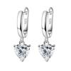 Pendientes de circonita de amor para mujer, anillo creativo con forma de corazón, collar con colgante, conjunto de tres piezas, personalizado, decoración de alta gama