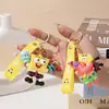 2026 Nuevo Llavero de Silicona de Bob Esponja Patricio Estrella Calamardo Colgante de Dibujos Animados Llavero de Mochila de Pareja para Coche