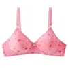 Venta Directa de Fábrica Comercio Exterior Transfronterizo Ropa Interior Femenina Estampada Delgada Hebilla de Dos Filas Sin Aros Sujetador Push-Up Cómodo