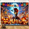 Decoração de Halloween Tecido Pendurado Casa Assombrada Abóbora Morcego Tecido de Fundo para Fotos Bar Festa Decoração de Parede Tapeçaria Atacado