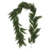 Nueva Corona Navideña Artificial de Pino y Ciprés Transfronteriza, Agujas de Pino Artificiales y Plantas Verdes, Decoraciones Navideñas para Ventanas, Colgantes para Puertas de Casa