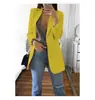 Wish Amazon 2025 Moda Europea y Americana Solapa Cárdigan Delgado Elegante Chaqueta de Traje para Mujer