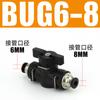 Válvula Manual Neumática Buc-6-10 Válvula de Interruptor para Tubo de Aire de 8 mm Válvula Manual Recta de Paso Rápido