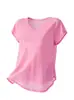 Cubierta de yoga cruzada con cuello en V, ropa deportiva holgada para Pilates, running y fitness, camiseta deportiva de manga corta transpirable, de secado rápido y que absorbe la humedad para mujer