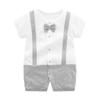Ropa conjunta para bebé recién nacido verano delgada 0-Marzo 6 bebé Verano manga corta luna llena 100 días vestido niño 9