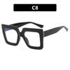 Montura gruesa cuadrada anti luz azul montura de gafas 2022 nueva europea y americana Net red espejo plano liso cara grande retro montura de gafas