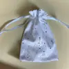 Nova Bolsa de Veludo com Cordão Estampada a Quente Cordão de Seda Joias Caixa de Joias Bolsa de Armazenamento para Presente de Natal Caixa de Presente Atacado