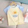 Camiseta de manga corta de algodón para niños, nueva ropa de verano para bebés, top fino para niñas y niños, ropa de verano para niños