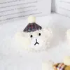 Gorro de peluche de dibujos animados para DIY, accesorios de muñeco de oso, incluyendo dijes para bolso, broches, llaveros para gorro y pinzas para el pelo para decoración