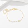 Latón Chapado en Oro Real Pulsera de Perlas Imitación Estilo Lujo Ligero Venta Caliente Transfronteriza Europea y Americana Juego de Pulseras de Alta Gama para Mujer