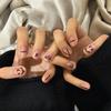 Arte de Uñas Portátil Venta al por Mayor Halloween Calavera Sonriente Parche de Arte de Uñas Pieza de Uña Falsa Parche Cubierta de Uña Removible