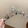 Tiara de Flor de Diamante Folha Coroa de Aniversário de Princesa Atmosfera Coroa de Cabeça Luxo Leve Moda Alto Senso Joias Atacado Mulheres