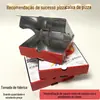 Atacado do Fabricante de Weifang Caixas de Pizza de Papel Kraft Ondulado com Revestimento de Filme de Alumínio, Caixas de Pizza Isoladas para Levar com Logotipo Personalizado