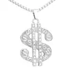 Popular Exagerado Hip-Hop Personalidad Símbolo de Dólar Acero Inoxidable Incrustado de Diamantes Dominante Colgante Joyería Transfronteriza Amazon