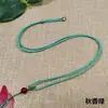 Cuerda para Colgar Colgante de Jade en el Cuello Longitud Ajustable Nudo de Seda Dorada Cuentas de Ágata Roja Cordón Tejido a Mano DIY Venta al por Mayor