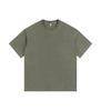Camiseta Personalizada Transfronteriza para Hombre 260g Algodón Grueso Lavada Manga Corta Camiseta Publicitaria Ropa de Trabajo Uniforme de Clase Uniforme de Grupo