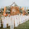Cortina de gasa para respaldo de silla de boda, hilo suizo, decoración para silla de boda, hilo blanco, tela de bambú para silla, malla de organza para techo