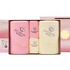 Juego de Regalo de Cuatro Piezas de Toalla y Toalla de Baño de Algodón Puro Jie Liya, Regalo Souvenir, Beneficios para Empleados de Empresa, Regalo de Agradecimiento para Celebración de Bodas con Bordado