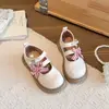 Zapatos de Princesa con Lazo de Dibujos Animados Elegantes y Lindos para Niñas, Nuevos Zapatos de Primavera y Otoño 2026, Zapatos de Cuero de Suela Suave para Niños Mayores