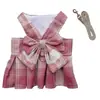 Mascota JK falda a cuadros correa de pecho correa perro perro gato chaleco ropa Teddy cubo de pelo suministros fabricante