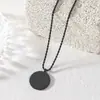 Nuevo Colgante de Acero de Titanio de Moda Más Vendido Cadena Retorcida Collar de Acero Inoxidable Joyería Redonda Collar de Gama Alta para Mujer