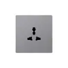Enchufe Inglés Ultra-delgado de 13A Enchufe Universal de Tres Agujeros para Comercio Exterior Interruptor de Pared Enchufe Oculto Doméstico de Una Apertura Doble Control Monoconexión