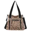 Bolsa de Tote con Textura de Estampado de Leopardo Color Caramelo Estilo Chica Dulce Fresca Picante Transfronteriza Nuevo Estilo Coreano Estilo Perezoso Versátil para el Trabajo y el Viaje Bolso Cruzado