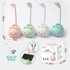 Lámpara de escritorio creativa de dibujos animados, plegable, con carga USB, protección para los ojos, LED, para dormitorio de estudiantes y niños, lámpara de noche, lámpara de noche