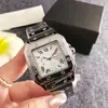 Relógio de Pulso Digital Quadrado Santos Ultra Fino Moda À Prova D'água Cronógrafo Romano de Três Olhos Quartzo Relógio Impermeável para Casal