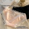 Ropa interior dulce Pure Desire para mujer, bragas de cintura baja con encaje de algodón puro, sexy, con lazo y entrepierna hueca de algodón puro.
