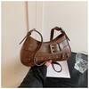 Bolsa de Ombro Moda High Sense Transfronteiriça Feminina Estilo Coreano Primavera Nova PU Casual 2025 Design de Nicho Bolsa Feminina Bolsas