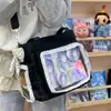Nueva Bolsa Ita Transparente de Alto Valor Estético, Color Caramelo Fresco y Dulce, Estilo Japonés, Ligera, Gran Capacidad, Cruzada, para Niñas