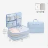 Bolsa de armazenamento para viagem 5 em 1, bolsa de compressão portátil, bolsa de armazenamento de compressão para organizar e separar roupas, economiza espaço