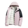 Chaqueta Downstorm Tres en Uno para Mujer con Forro de Grafeno Set de Dos Piezas Impermeable Cortavientos Ropa de Senderismo y Montañismo para Hombre Estampado de Logo