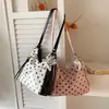 2026 Nueva Elegante de Lunares Estilo Coreano Moda Gran Capacidad Texturizada Casual para Viajes Diarios Cruzada de Mano de un Solo Hombro Bolso para Mujer